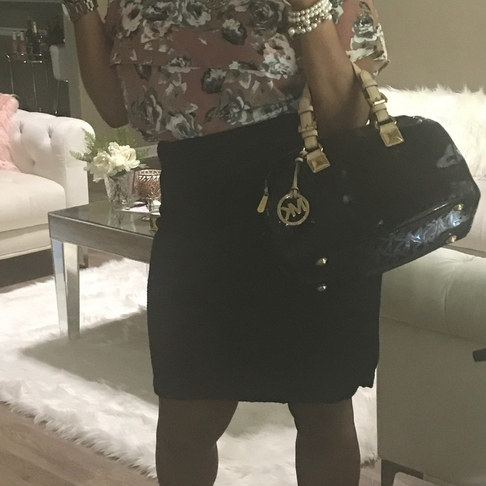 Michael Kors Black Patent Speedy Bag